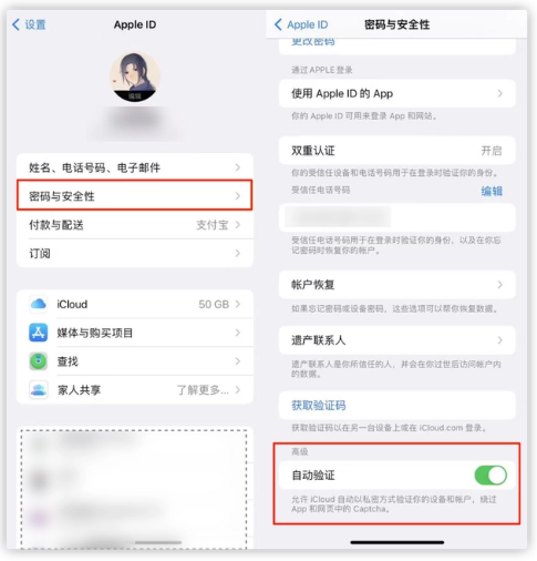 望谟苹果手机维修分享iOS 16 自动验证功能开启方法 